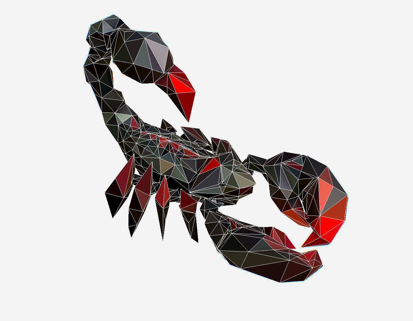 Scorpion - Black Scorpio Animated Low Poly Art  Low-poly 3D model_27