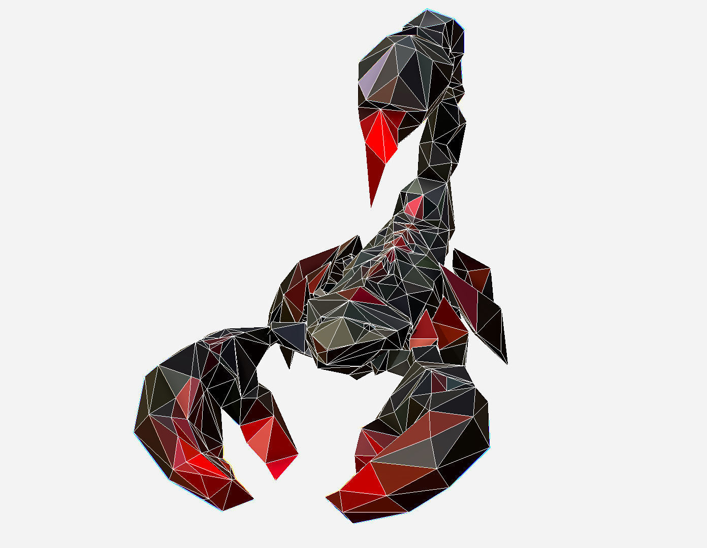 Scorpion - Black Scorpio Animated Low Poly Art  Low-poly 3D model_21
