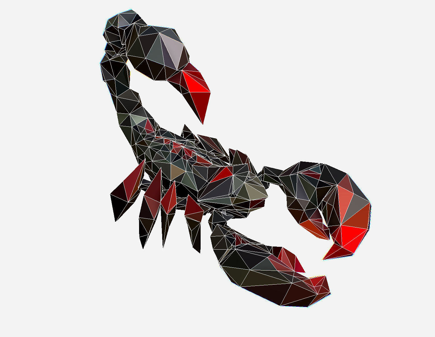 Scorpion - Black Scorpio Animated Low Poly Art  Low-poly 3D model_25