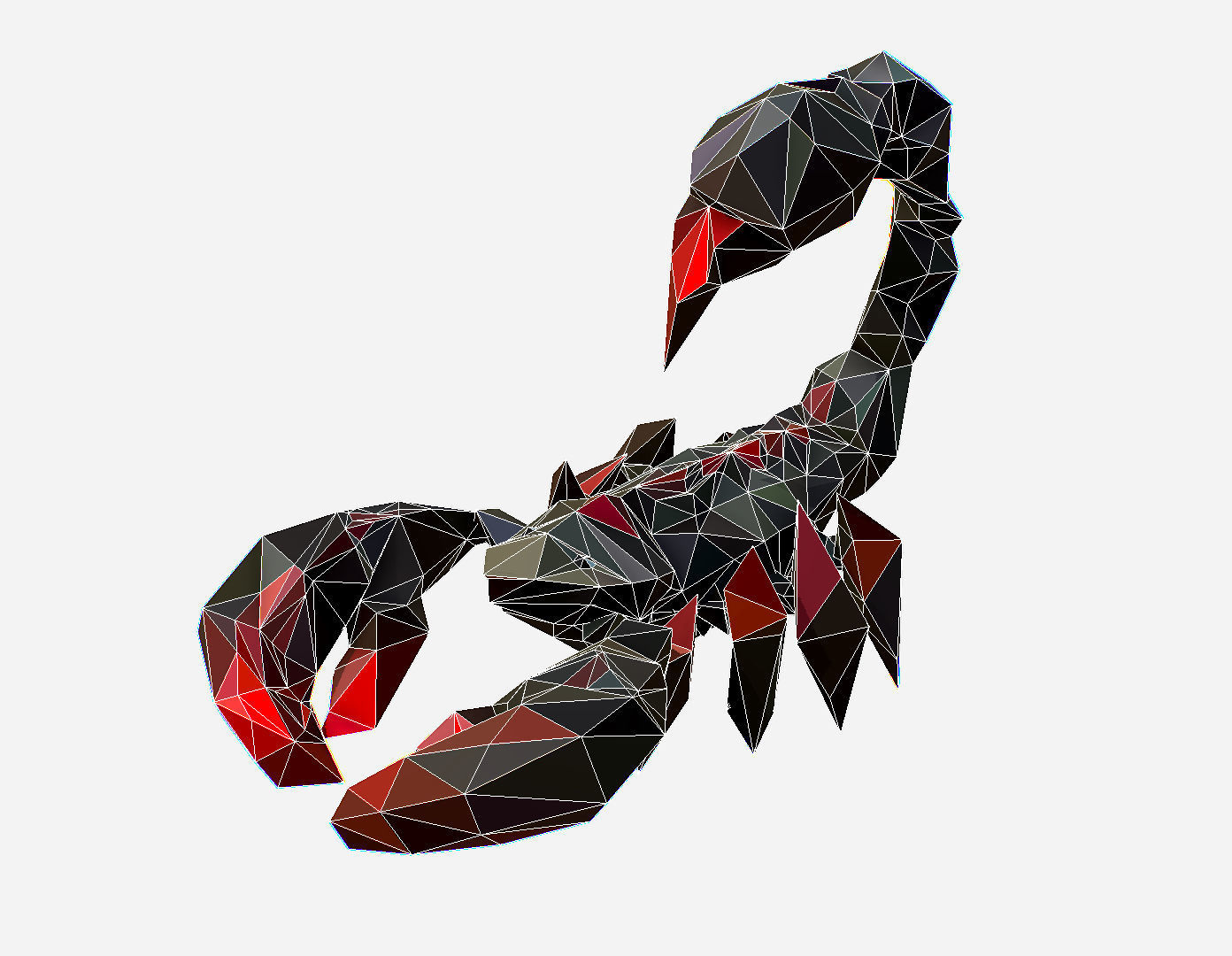 Scorpion - Black Scorpio Animated Low Poly Art  Low-poly 3D model_28