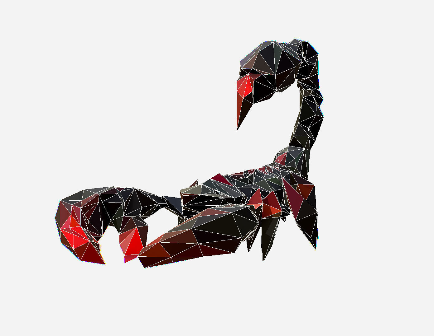 Scorpion - Black Scorpio Animated Low Poly Art  Low-poly 3D model_24