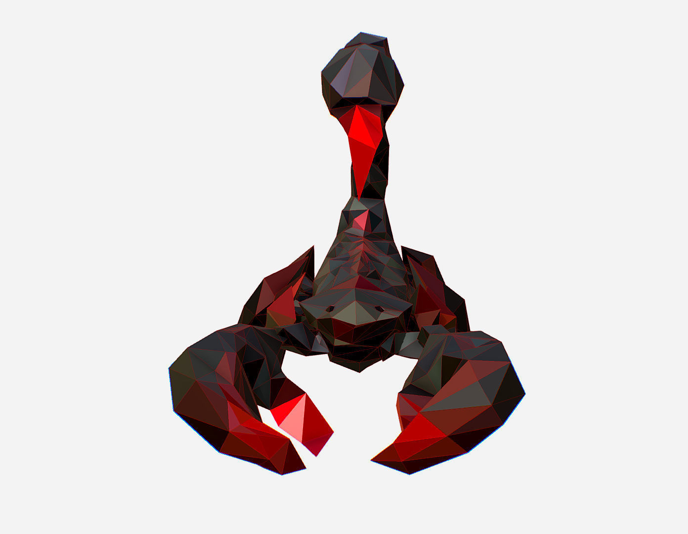 Scorpion - Black Scorpio Animated Low Poly Art  Low-poly 3D model_9