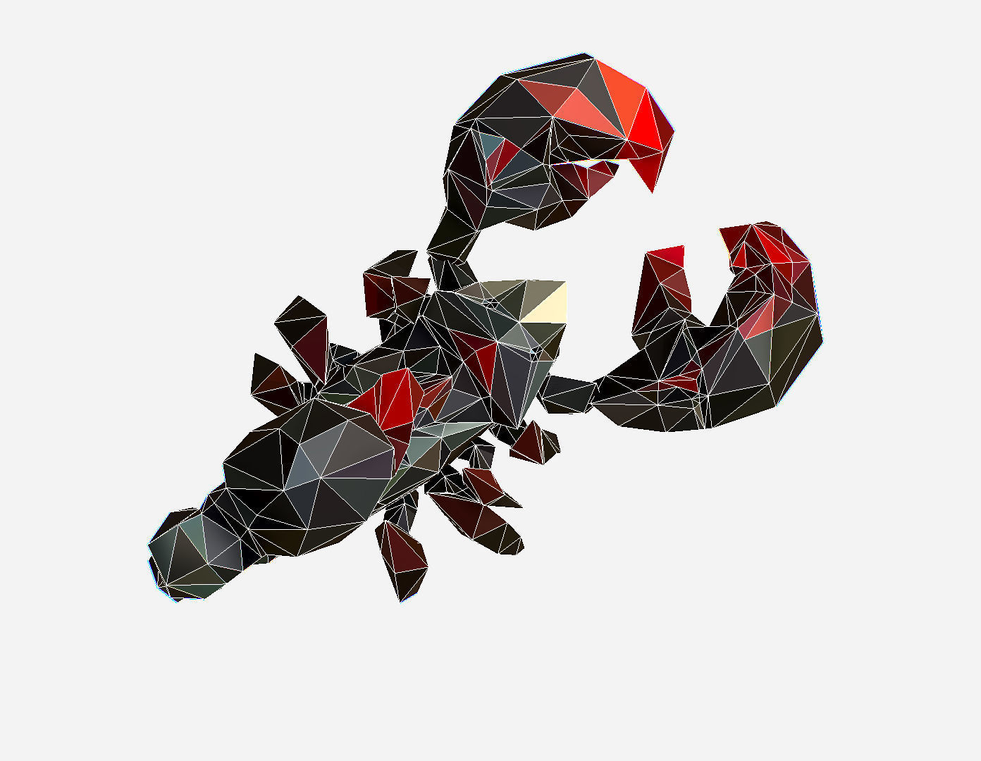 Scorpion - Black Scorpio Animated Low Poly Art  Low-poly 3D model_29