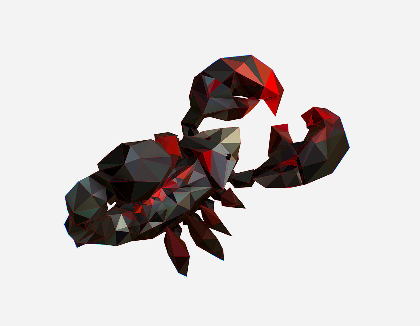 Scorpion - Black Scorpio Animated Low Poly Art  Low-poly 3D model_23