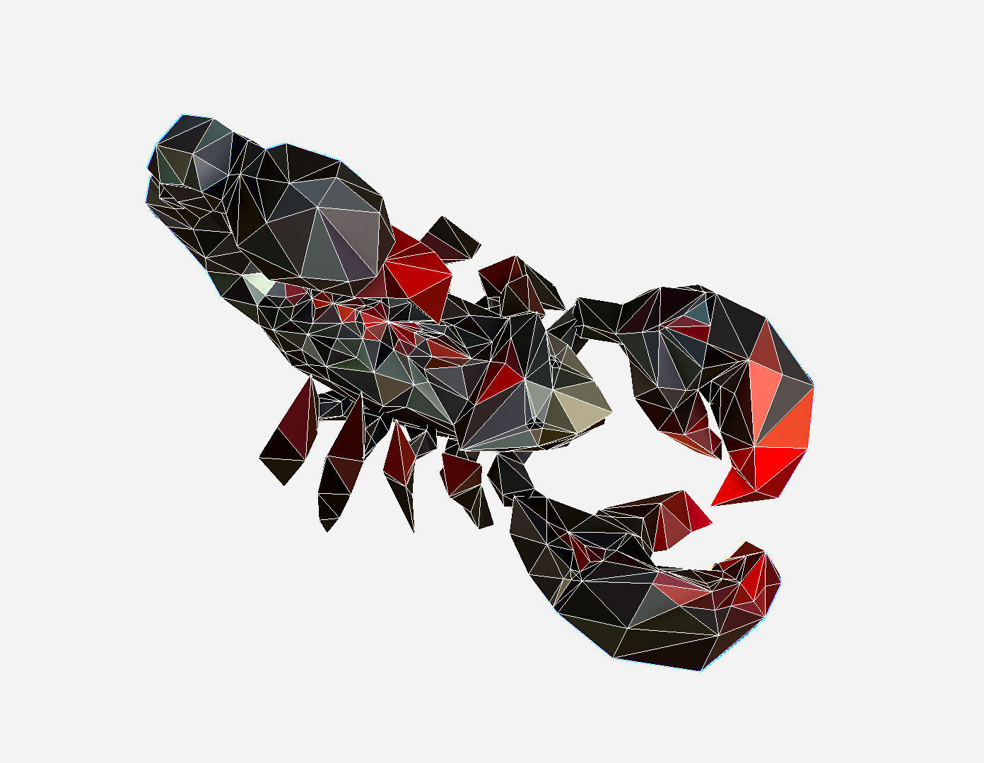 Scorpion - Black Scorpio Animated Low Poly Art  Low-poly 3D model_30