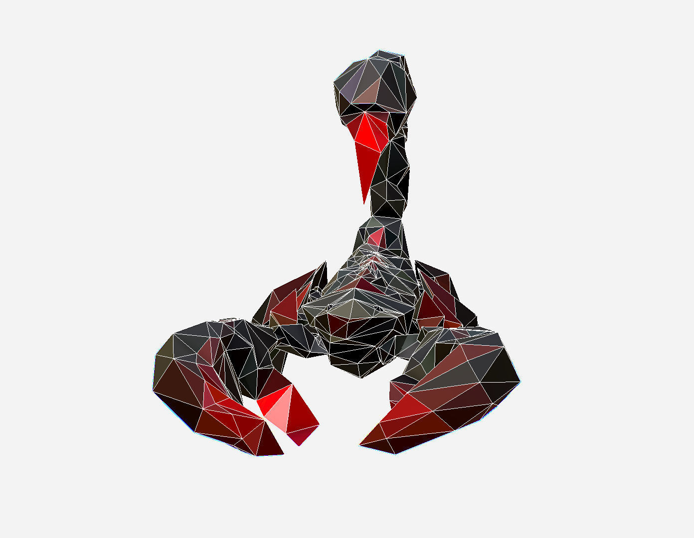 Scorpion - Black Scorpio Animated Low Poly Art  Low-poly 3D model_26