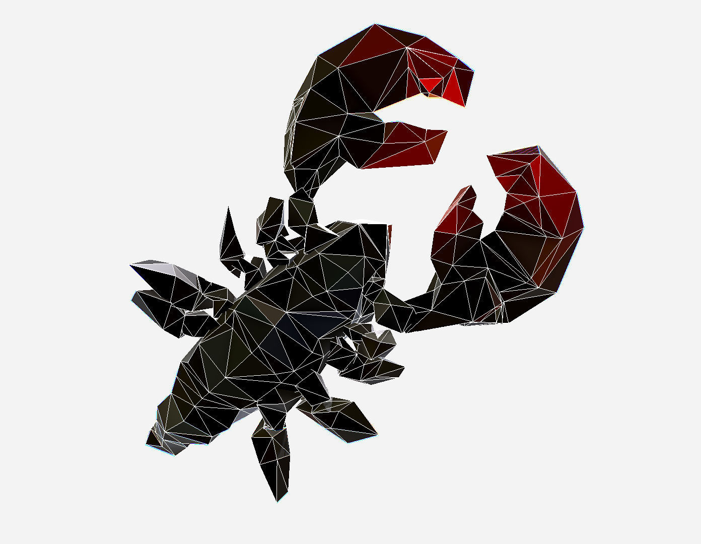 Scorpion - Black Scorpio Animated Low Poly Art  Low-poly 3D model_31