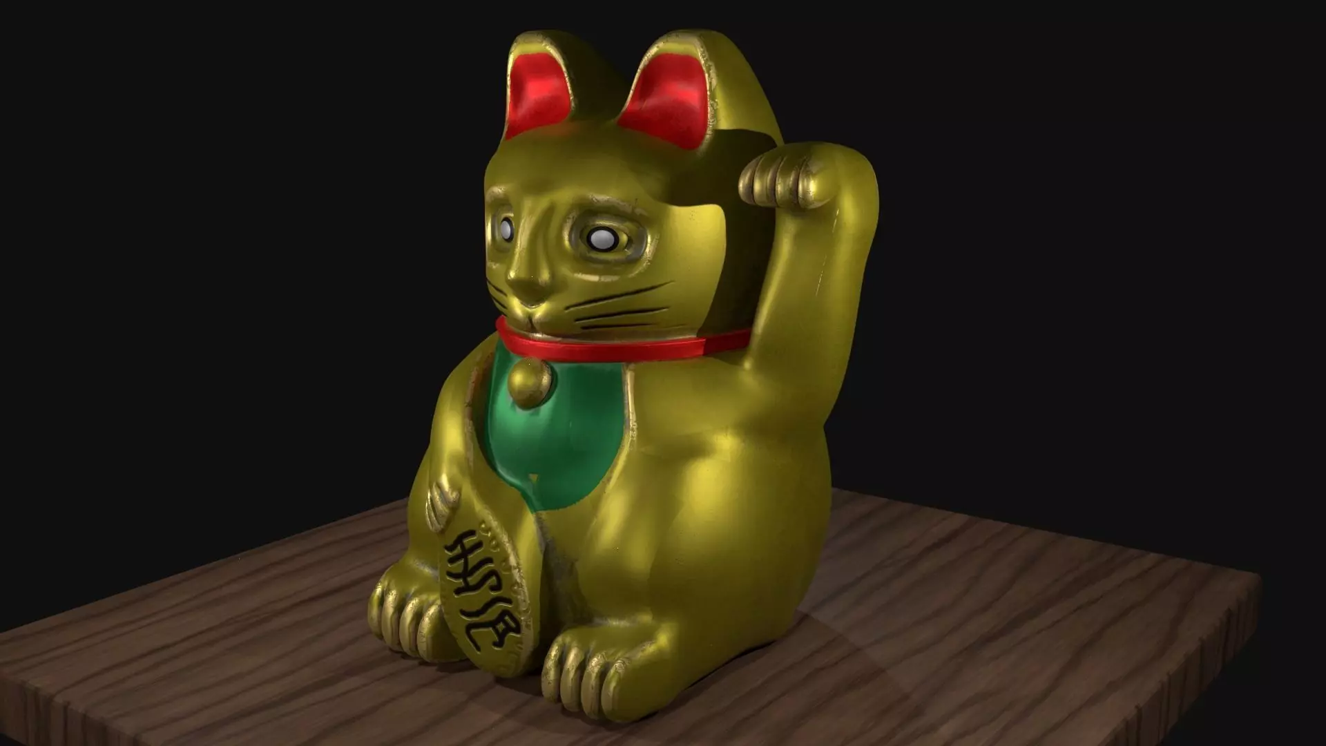 Lucky Cat Free low-poly 3D model