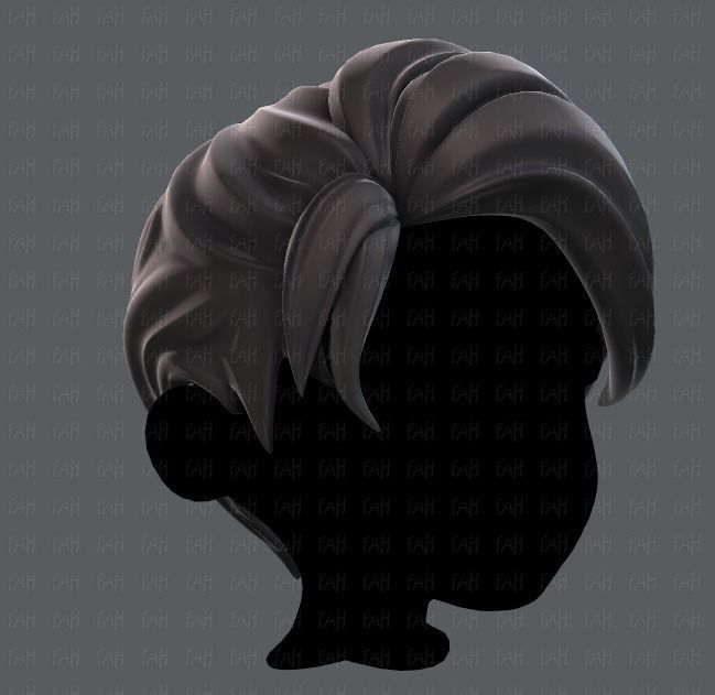 3D Hair style for boy V06 Low-poly 3D model_2