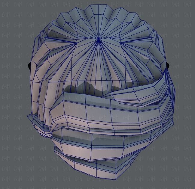 3D Hair style for boy V06 Low-poly 3D model_36