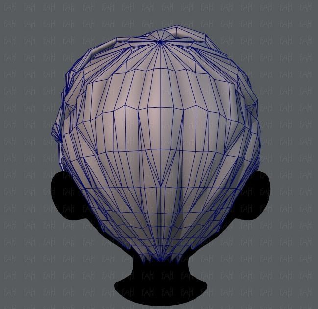 3D Hair style for boy V06 Low-poly 3D model_29