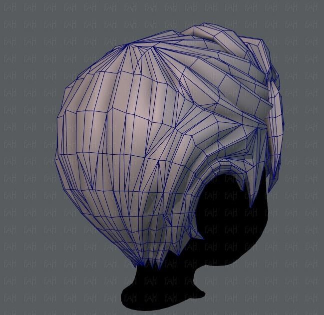 3D Hair style for boy V06 Low-poly 3D model_28