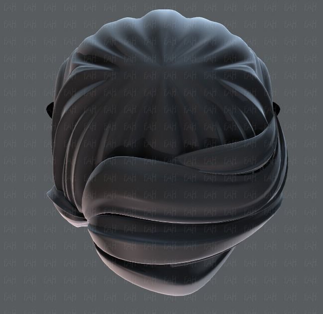 3D Hair style for boy V06 Low-poly 3D model_33