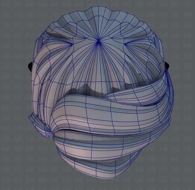 3D Hair style for boy V06 Low-poly 3D model_34