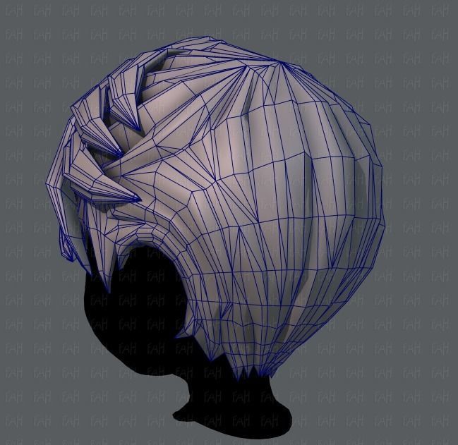 3D Hair style for boy V06 Low-poly 3D model_30