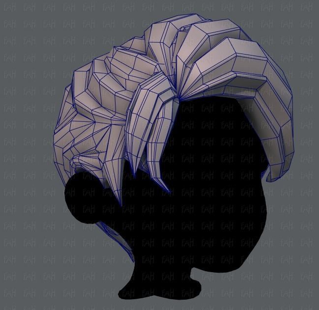 3D Hair style for boy V06 Low-poly 3D model_26