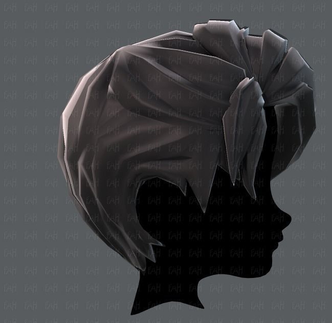 3D Hair style for boy V06 Low-poly 3D model_19