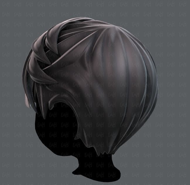 3D Hair style for boy V06 Low-poly 3D model_6