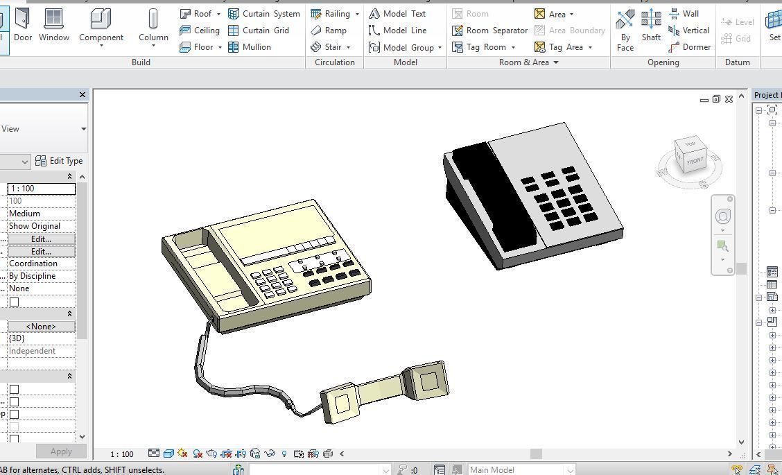 7 Telephone models Revit 2015 3D model_4
