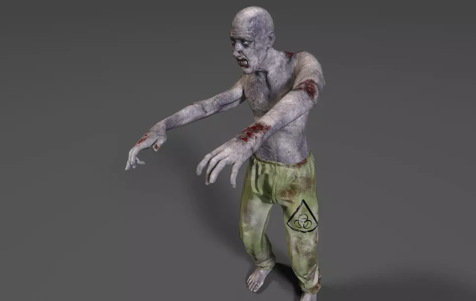 Zombie Biohazard Low-poly 3D model_0