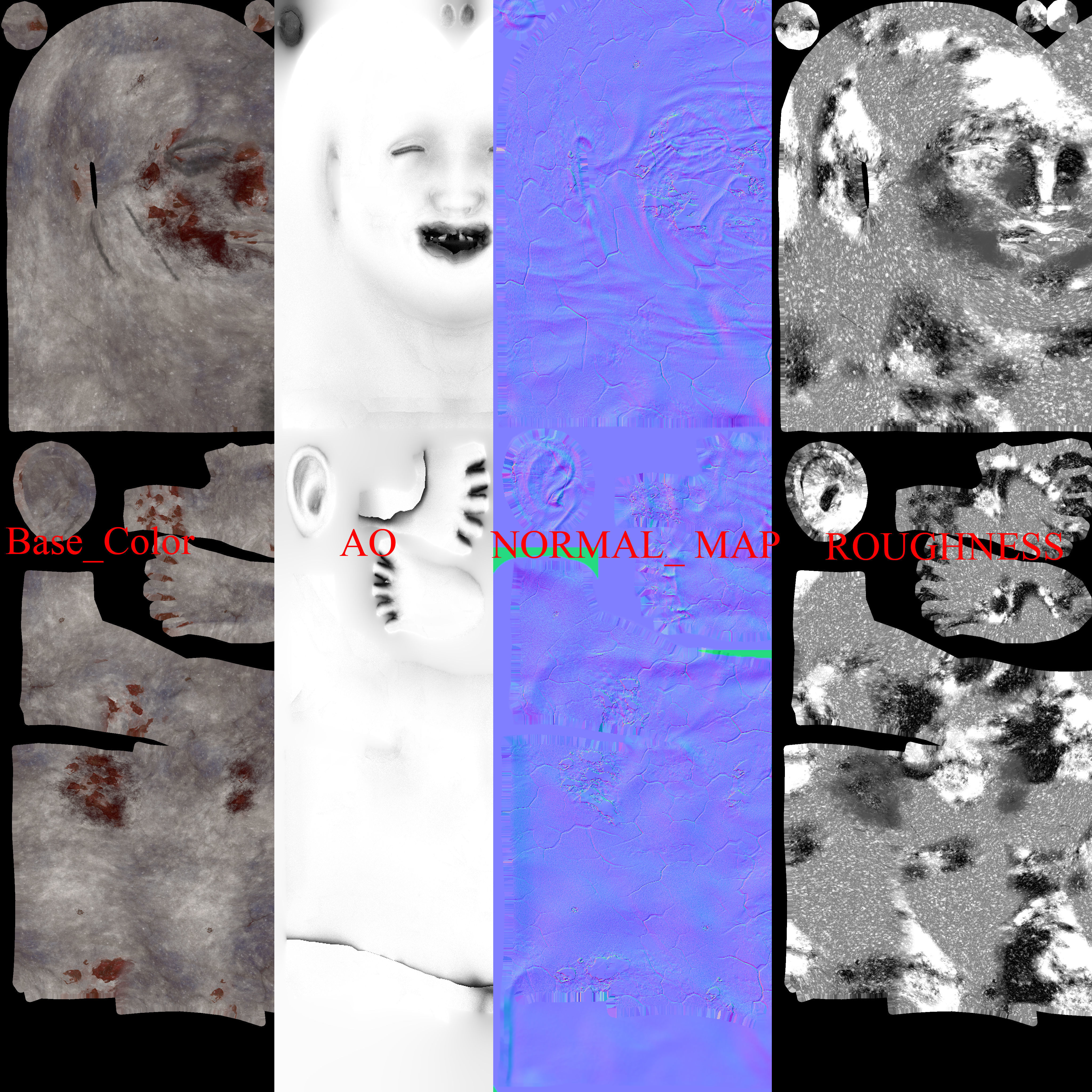 Zombie Biohazard Low-poly 3D model_4