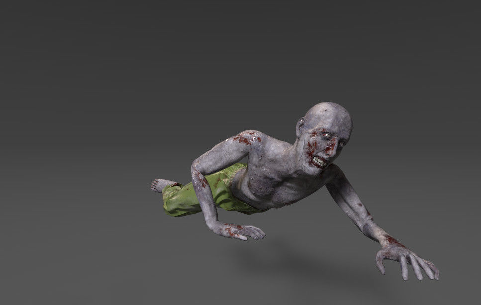 Zombie Biohazard Low-poly 3D model_1