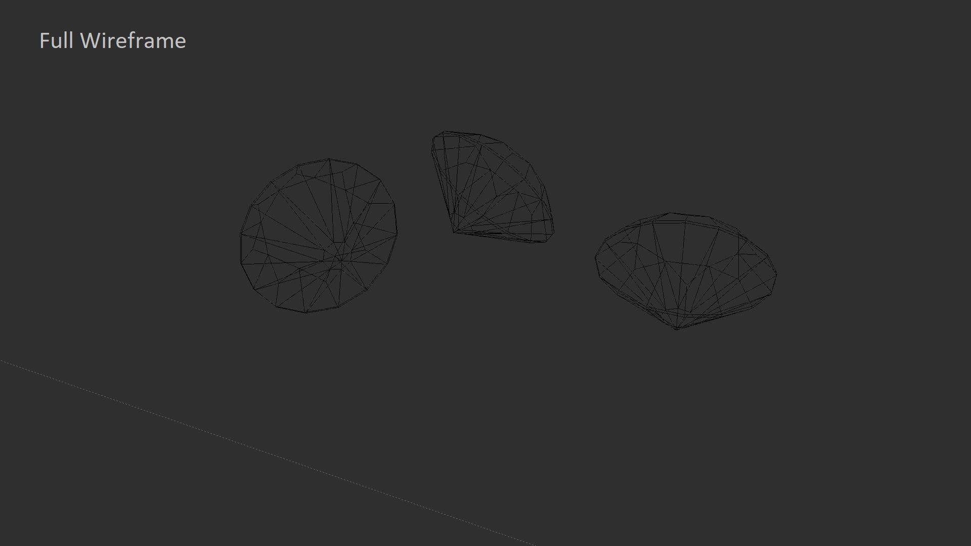 Diamond with PBR material on accurate geometry model 3D model_4