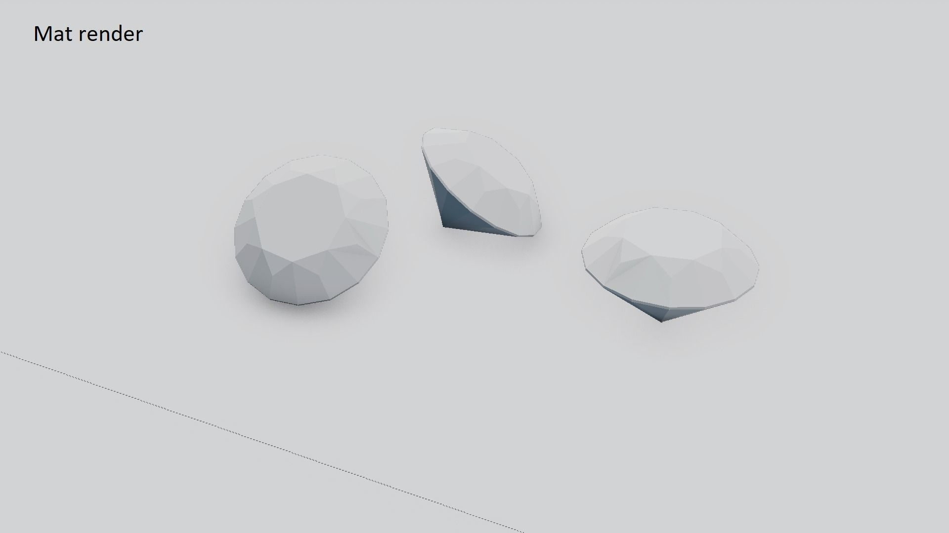 Diamond with PBR material on accurate geometry model 3D model_2