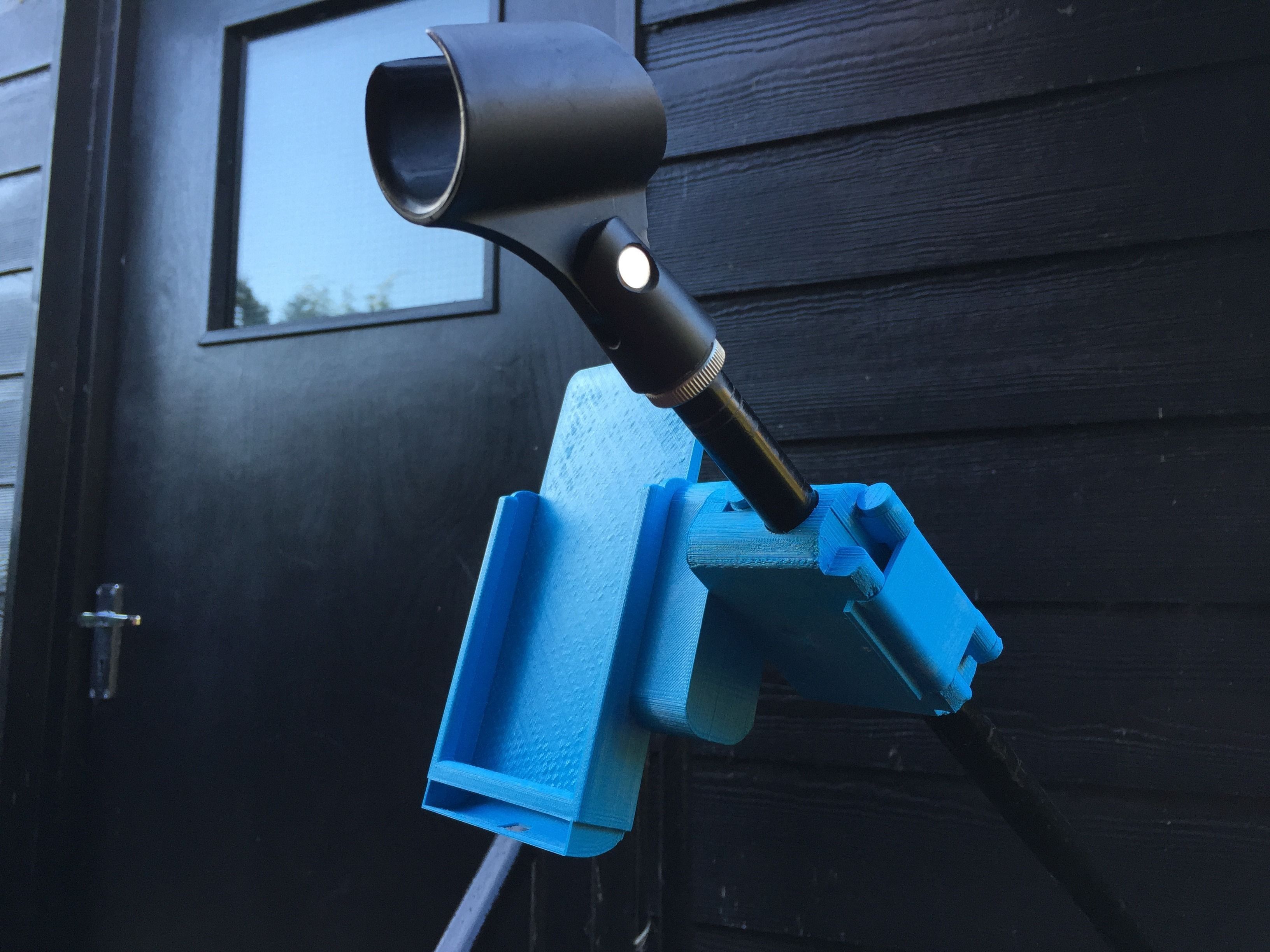 Snap-Clip iPhone 6 Plus Microphone Stand Mount 3D print model_1