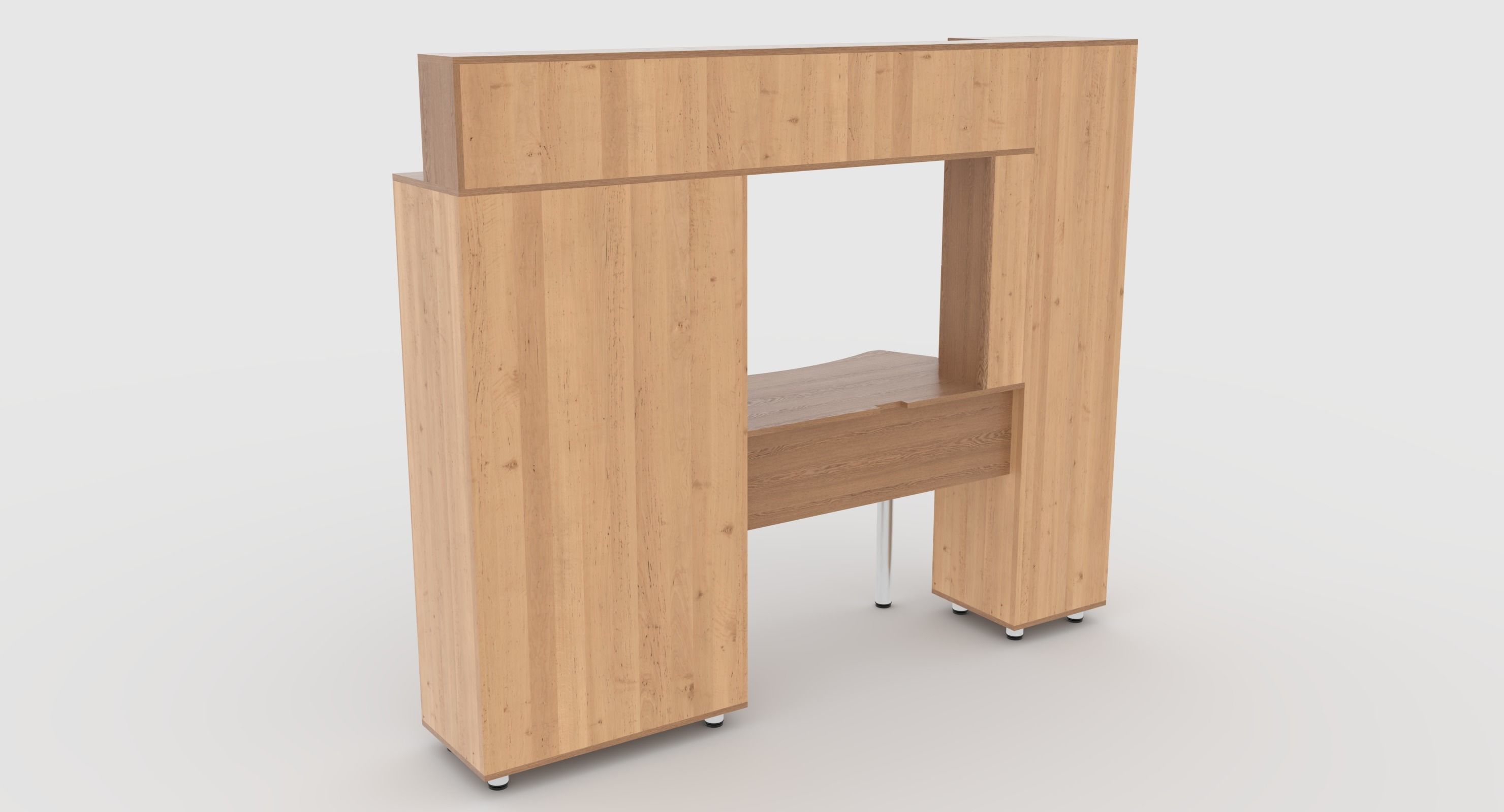 3D model computer desk wall 4 VR / AR / low-poly | CGTrader