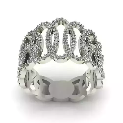 Circles Diamond Ring Jewelry 3D Print