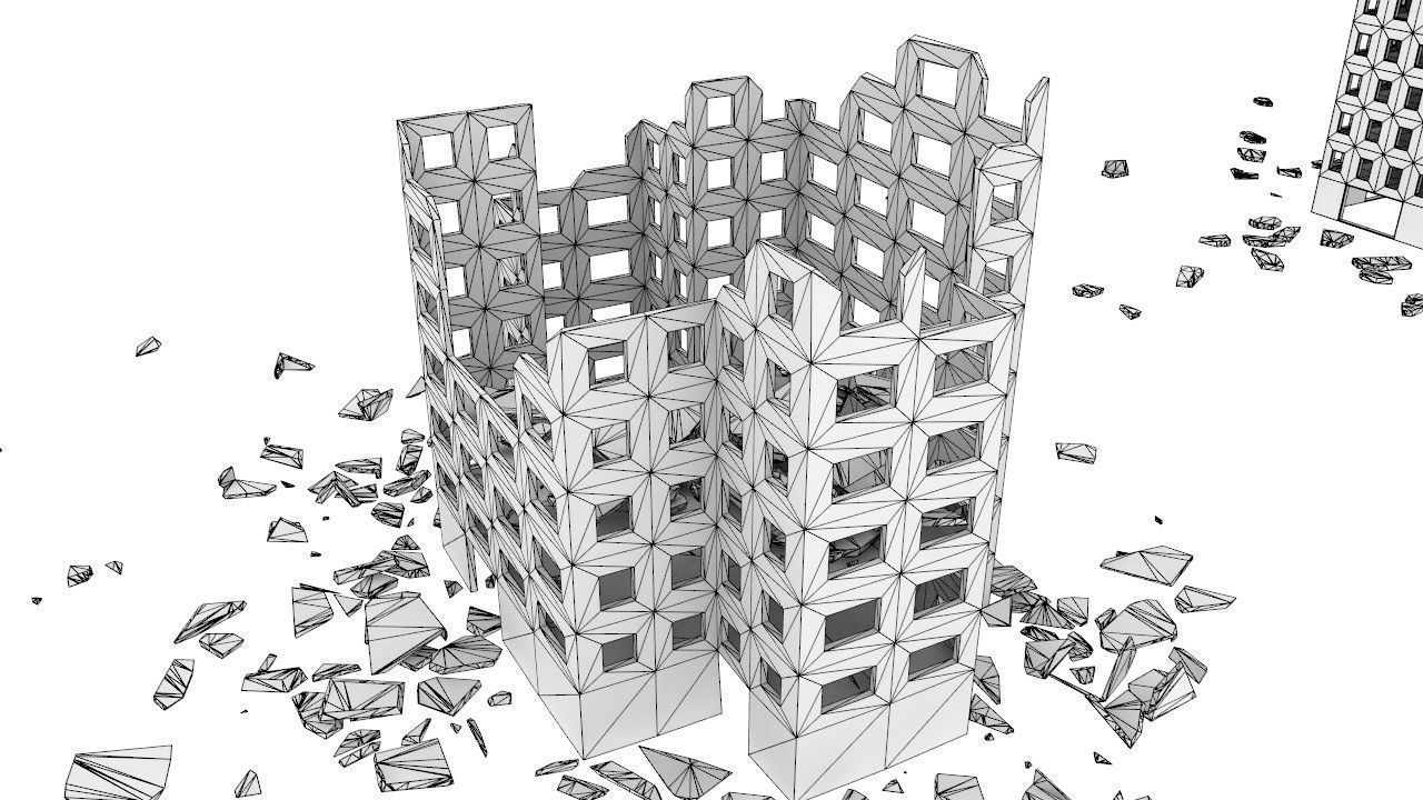 Destroyed town 3D model_14