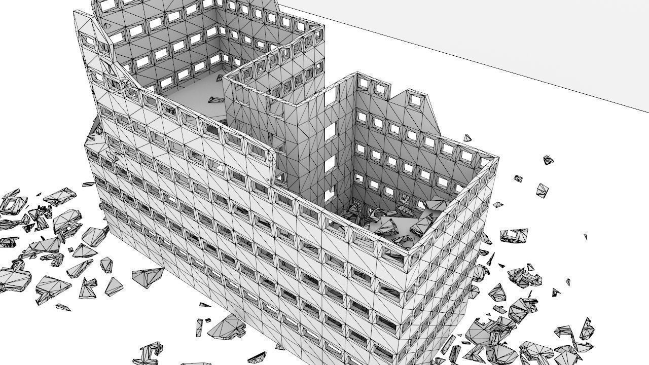 Destroyed town 3D model_16