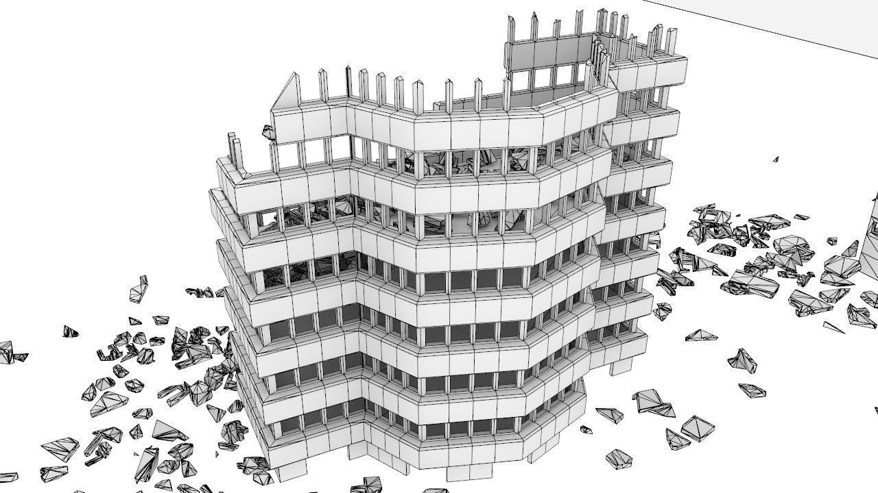 Destroyed town 3D model_15