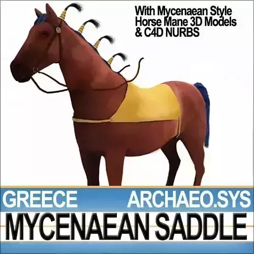 Saddle Greek Mycenaean Bridle Harness 3D model