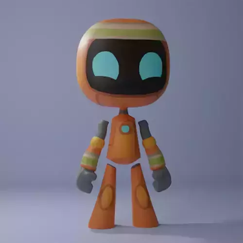 Cute Robots Robin Low-poly 3D model