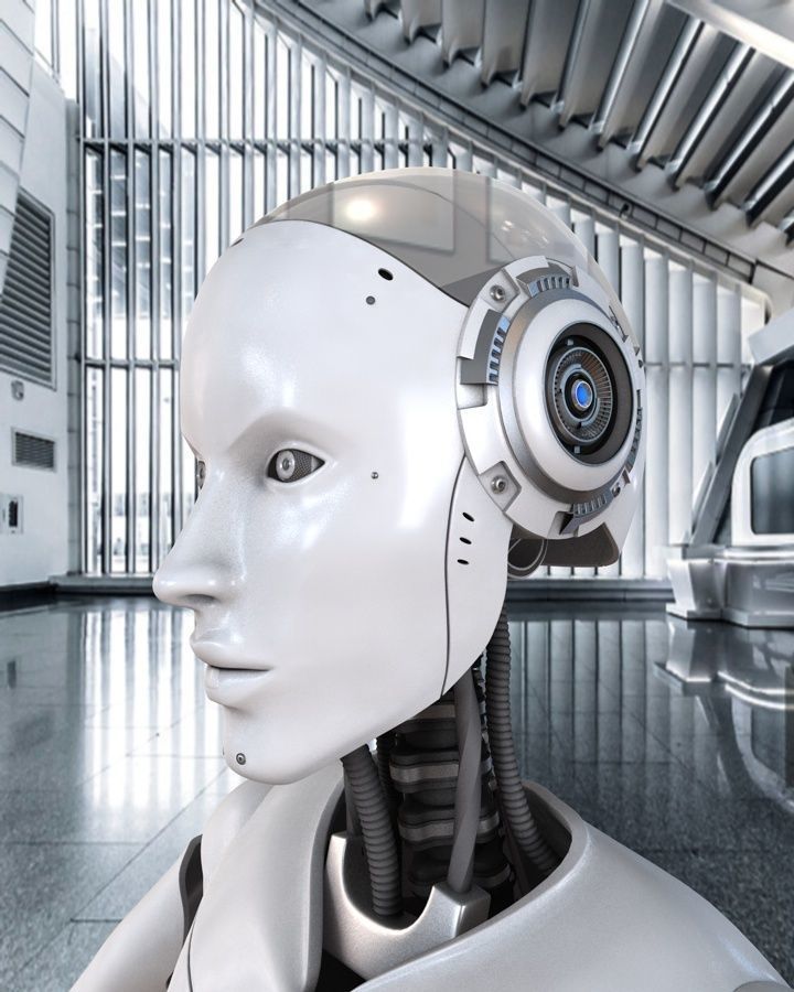 Artificial Intelligence AI robot 3D model_5