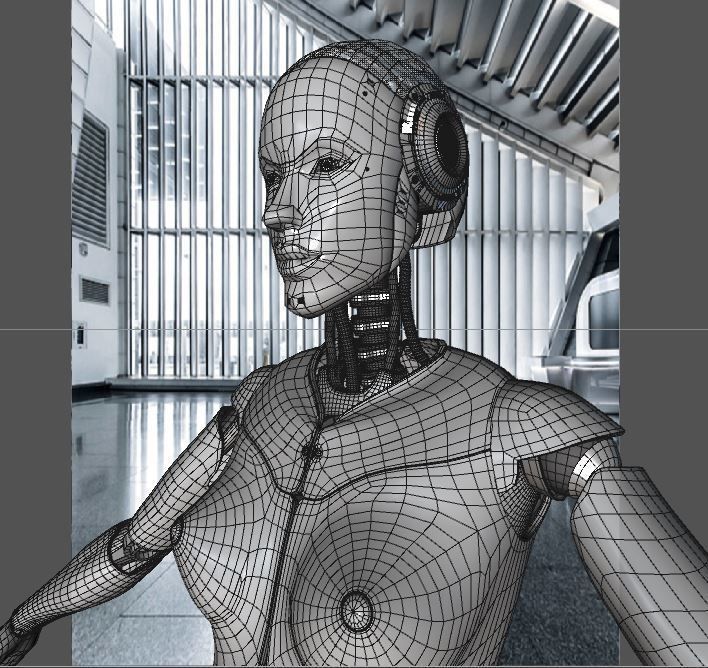 Artificial Intelligence AI robot 3D model_11