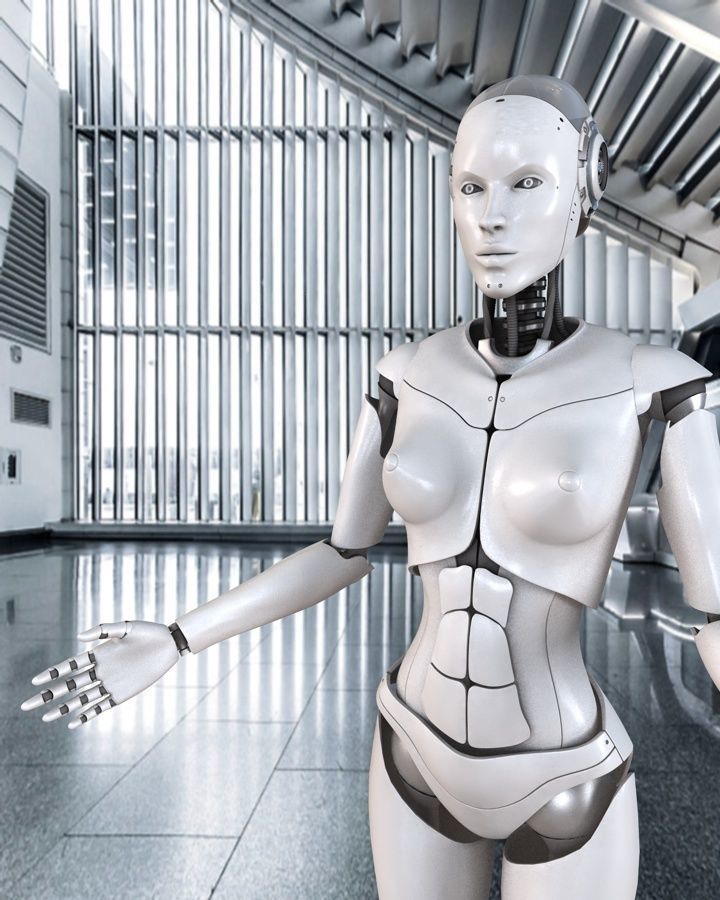 Artificial Intelligence AI robot 3D model_3