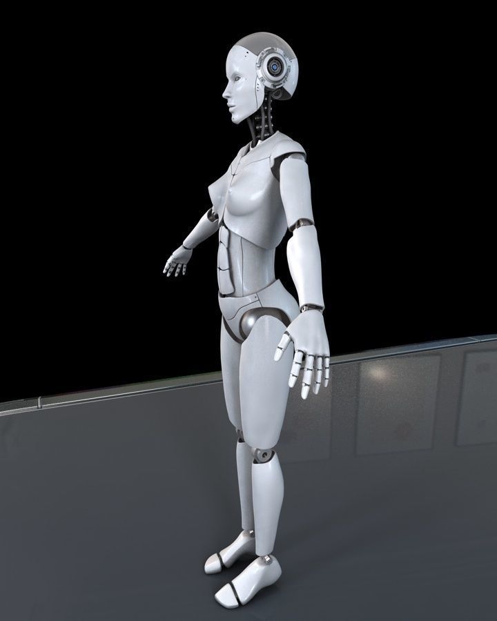 Artificial Intelligence AI robot 3D model_8