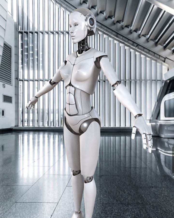Artificial Intelligence AI robot 3D model_1