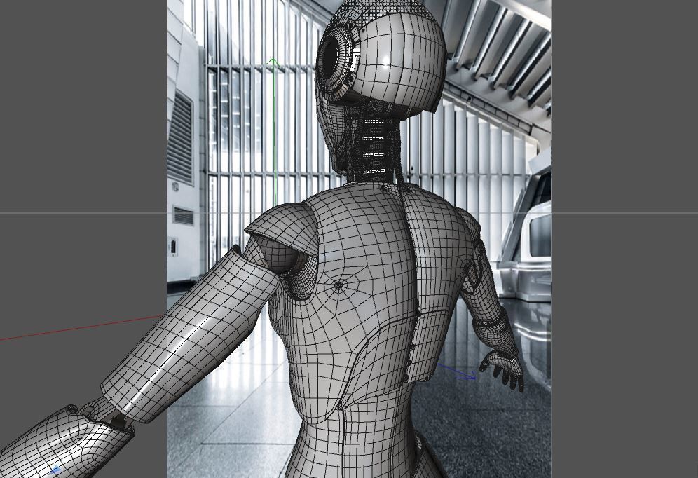 Artificial Intelligence AI robot 3D model_14