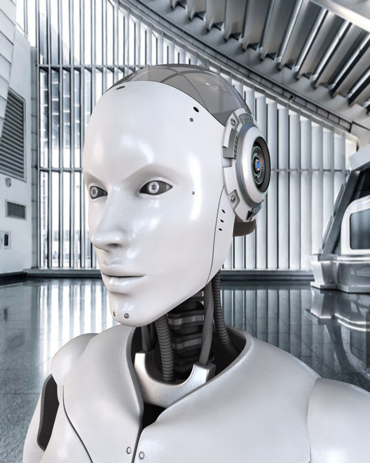 Artificial Intelligence AI robot 3D model_4