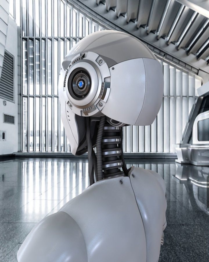 Artificial Intelligence AI robot 3D model_6