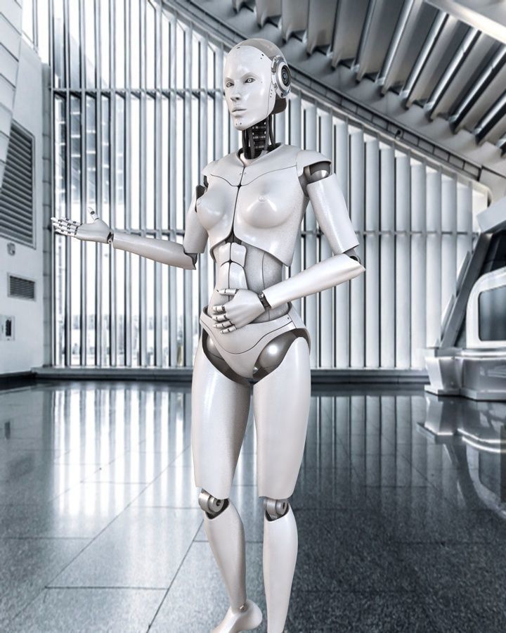 Artificial Intelligence AI robot 3D model_2