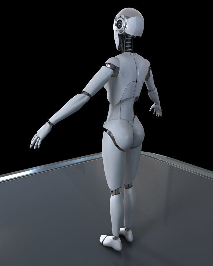 Artificial Intelligence AI robot 3D model_9
