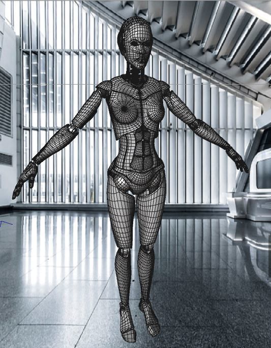 Artificial Intelligence AI robot 3D model_10