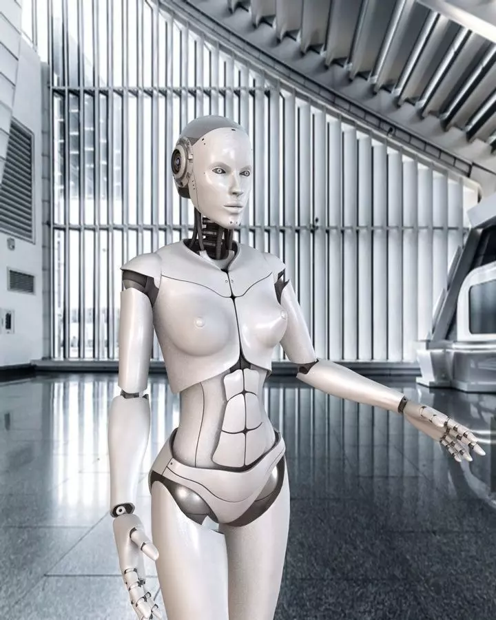 Artificial Intelligence AI robot 3D model_0