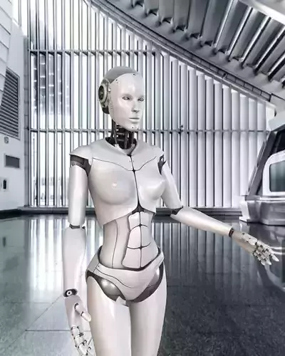 Artificial Intelligence AI robot 3D model