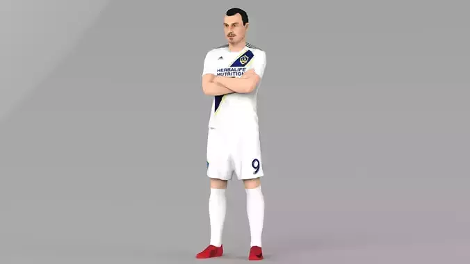 Zlatan Ibrahimovic LA Galaxy full color 3D printing ready 3D print model